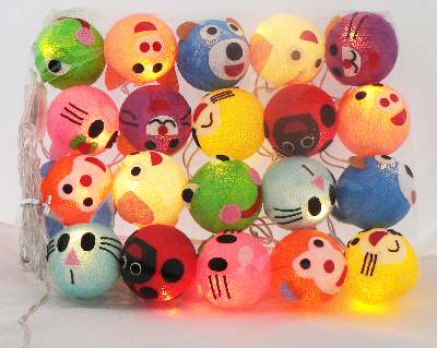 Cartoon Cotton Ball Style - fairy lights
